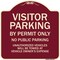 Signmission Designer Series-Visitor Parking By Permit Only No Public Parking, 18" x 18", BU-1818-9741 A-DES-BU-1818-9741 - alternate 1
